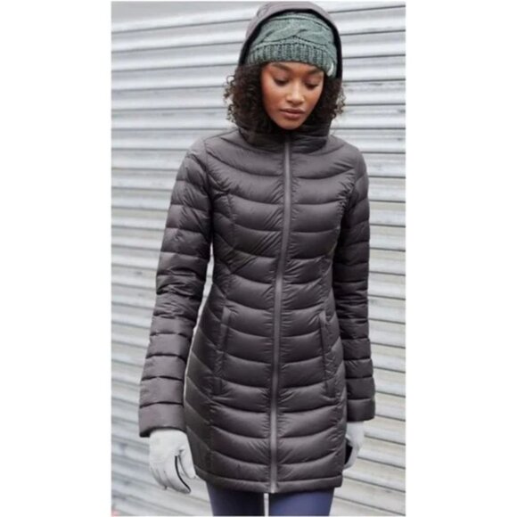 The North Face Women's Charcoal Gray Jenae 550 Down Puff Parka Coat Size M 3041 - Picture 2 of 13
